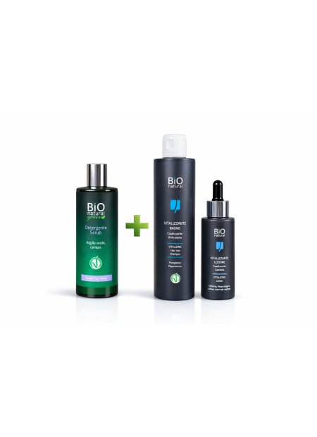 Galvos odos balanso ir stiprinimo rinkinys (Scrub + Vitalizing linija)