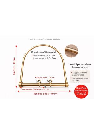 Head Spa vandens lankas (A tipo) su purškimo skylutėmis 2