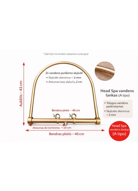 Head Spa vandens lankas (A tipo) su purškimo skylutėmis