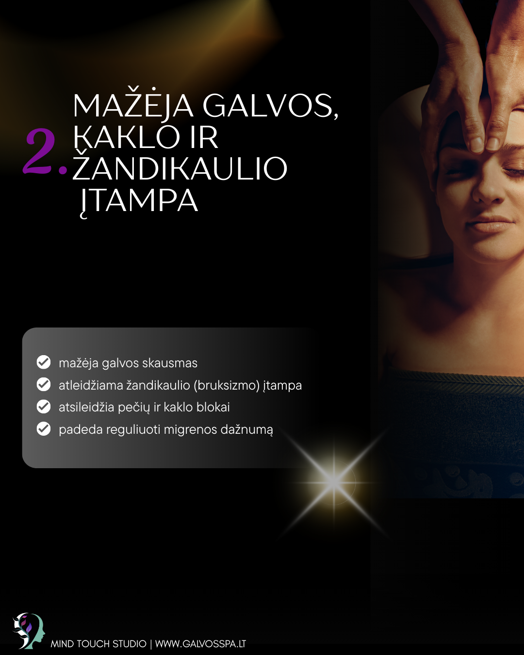 galvos ir kaklo įtampos mažinimas